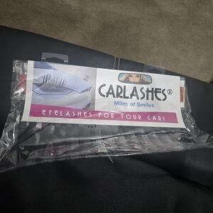 Black Pink Car Eyelashes - Decorative Automotive Accessory